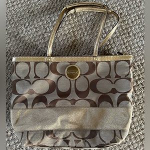 COACH Signature Stripe Tote